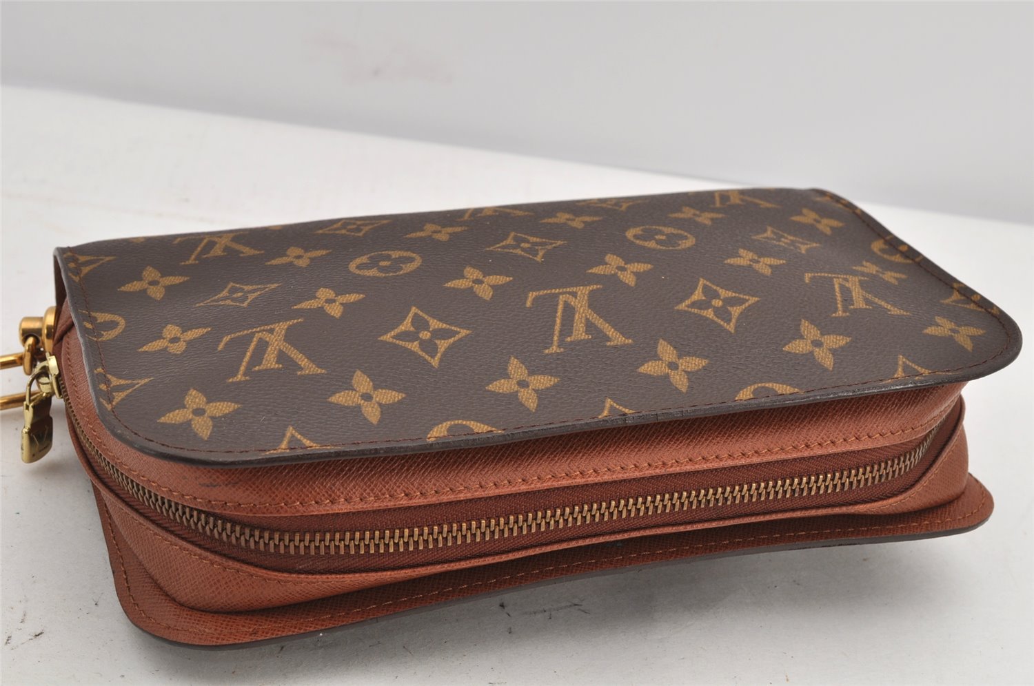 Authentic Louis Vuitton Monogram Orsay Clutch Hand Bag Purse M51790 LV 3318K