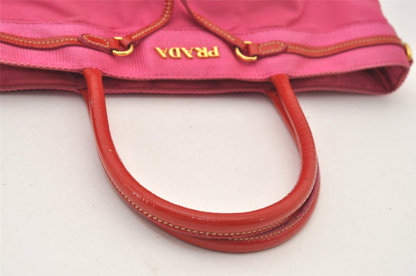 Authentic PRADA Nylon Tessuto Enamel 2Way Shoulder Tote Bag BN1756 Pink 3319J