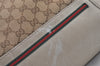 Auth GUCCI Web Sherry Line Mayfair 2Way Tote Bag GG Canvas Leather Brown 3320J