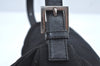 Authentic FENDI Mamma Baguette Shoulder Hand Bag Jersey Leather Black Junk 3321J