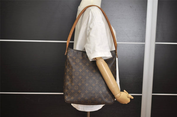 Authentic Louis Vuitton Monogram Looping GM Shoulder Bag M51145 LV 3322I
