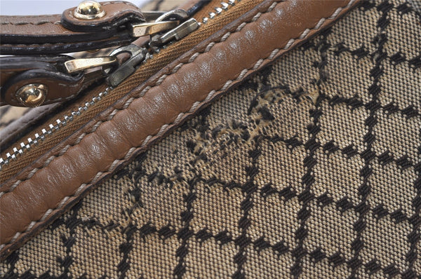Authentic GUCCI Diamante Sukey 2Way Tote Bag Canvas Leather 247902 Brown 3322J