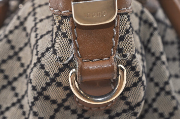 Authentic GUCCI Diamante Sukey 2Way Tote Bag Canvas Leather 247902 Brown 3322J