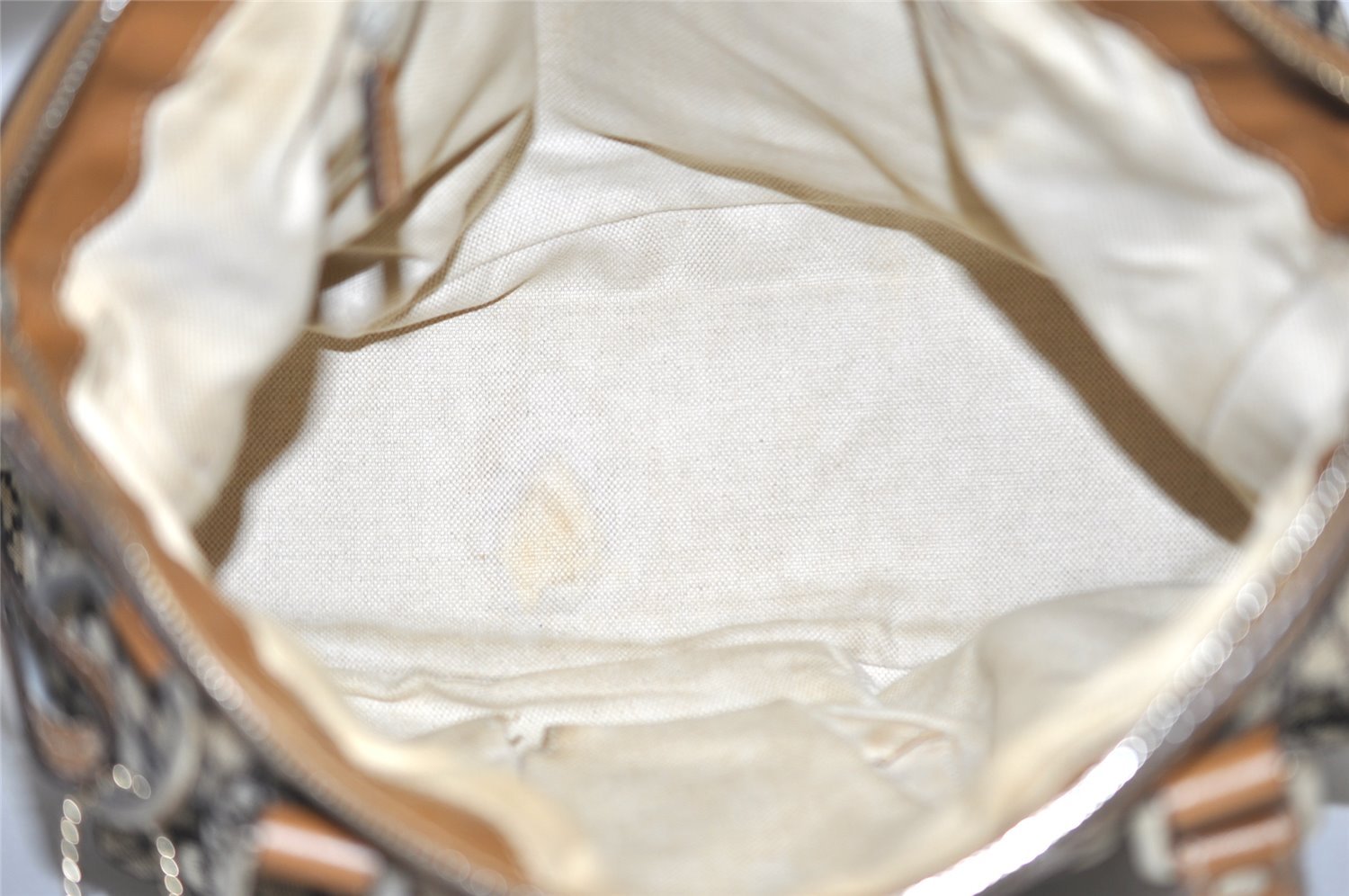 Authentic GUCCI Diamante Sukey 2Way Tote Bag Canvas Leather 247902 Brown 3322J