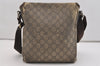 Authentic GUCCI Shoulder Cross Body Bag Purse GG PVC Leather 223666 Brown 3323J