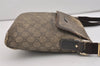 Authentic GUCCI Shoulder Cross Body Bag Purse GG PVC Leather 223666 Brown 3323J