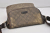 Authentic GUCCI Shoulder Cross Body Bag Purse GG PVC Leather 223666 Brown 3323J