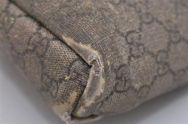 Authentic GUCCI Shoulder Cross Body Bag Purse GG PVC Leather 223666 Brown 3323J