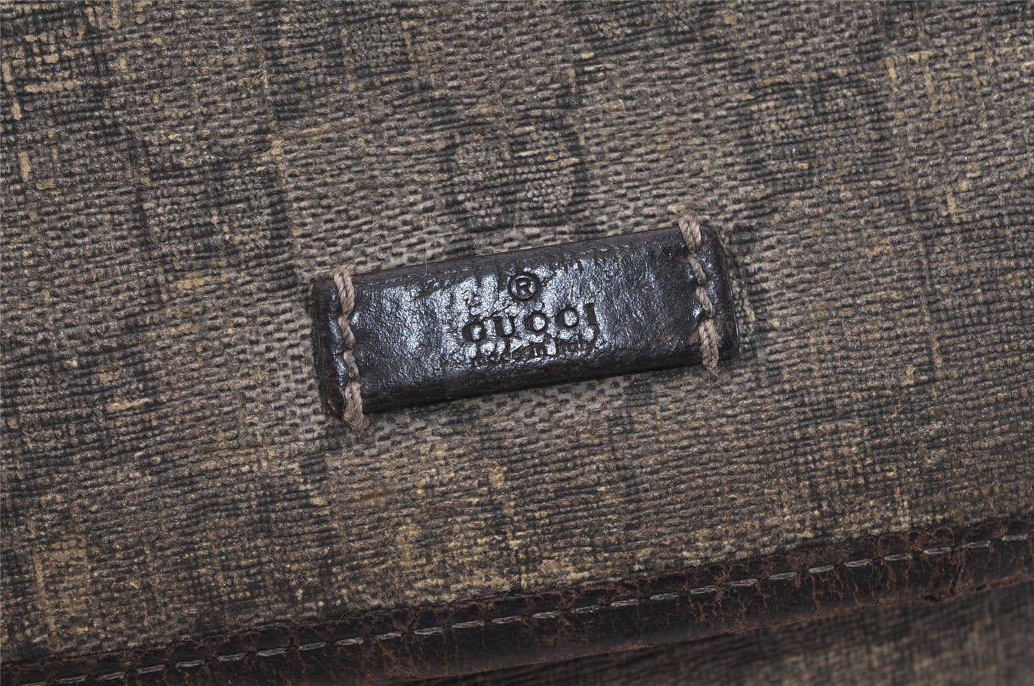 Authentic GUCCI Shoulder Cross Body Bag Purse GG PVC Leather 223666 Brown 3323J