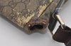 Authentic GUCCI Shoulder Cross Body Bag Purse GG PVC Leather 223666 Brown 3323J