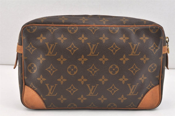 Authentic Louis Vuitton Monogram Compiegne 28 Clutch Hand Bag M51845 LV 3323K