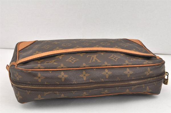 Authentic Louis Vuitton Monogram Compiegne 28 Clutch Hand Bag M51845 LV 3323K