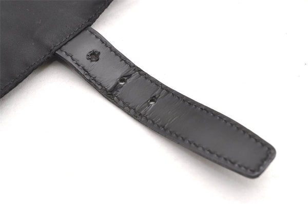 Authentic PRADA Nylon Tessuto Leather Shoulder Cross Body Bag Purse Black 3324I