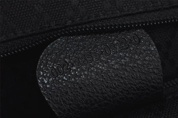 Authentic GUCCI Vintage Bamboo 2Way Shoulder Hand Bag Suede Leather Black 3324J