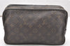 Auth Louis Vuitton Monogram Trousse Toilette 28 Clutch Hand Bag M47522 LV 3324K