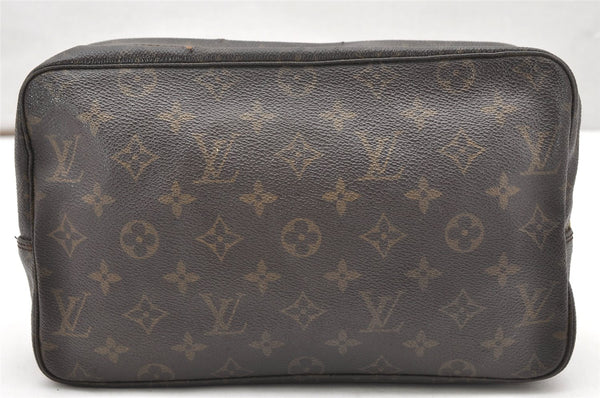 Auth Louis Vuitton Monogram Trousse Toilette 28 Clutch Hand Bag M47522 LV 3324K