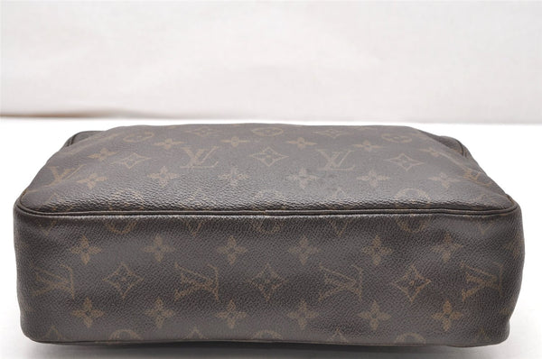 Auth Louis Vuitton Monogram Trousse Toilette 28 Clutch Hand Bag M47522 LV 3324K