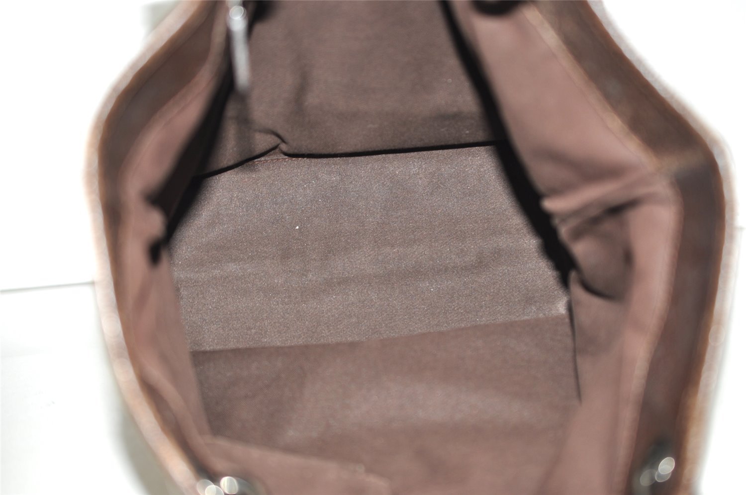 Authentic GUCCI Eclipse Shoulder Tote Bag GG Canvas Leather 120836 Brown 3325I