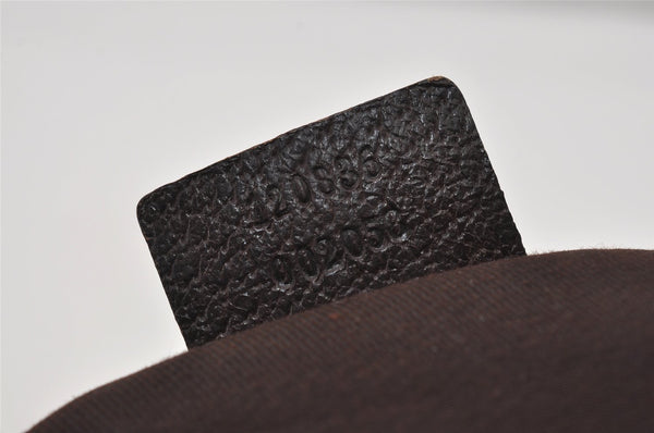 Authentic GUCCI Eclipse Shoulder Tote Bag GG Canvas Leather 120836 Brown 3325I