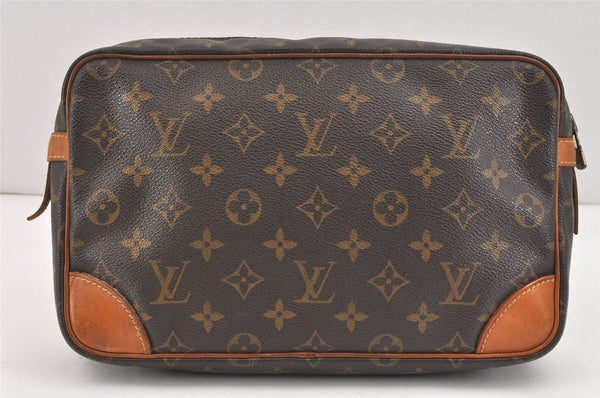 Authentic Louis Vuitton Monogram Compiegne 28 Clutch Hand Bag M51845 LV 3325K