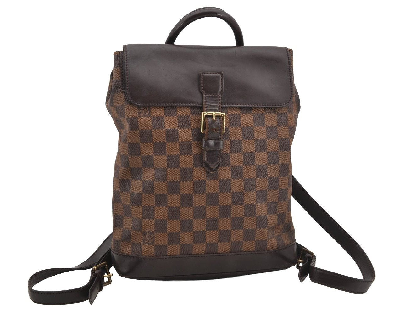 Authentic Louis Vuitton Damier Soho Backpack N51132 LV 3326J