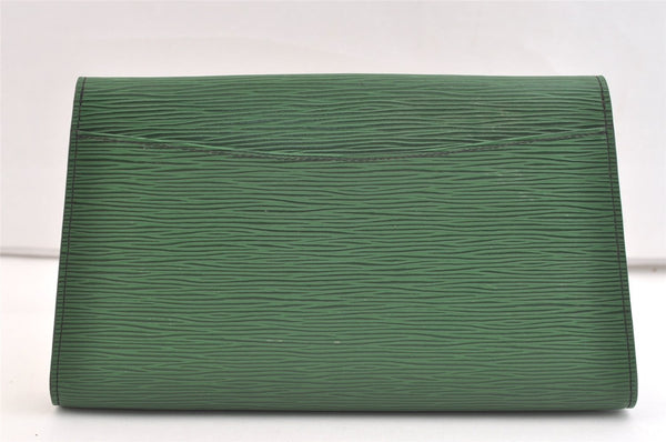 Authentic Louis Vuitton Epi Arts Deco Clutch Bag Green M52644 LV 3327K