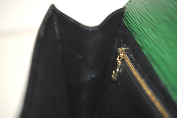Authentic Louis Vuitton Epi Arts Deco Clutch Bag Green M52644 LV 3327K