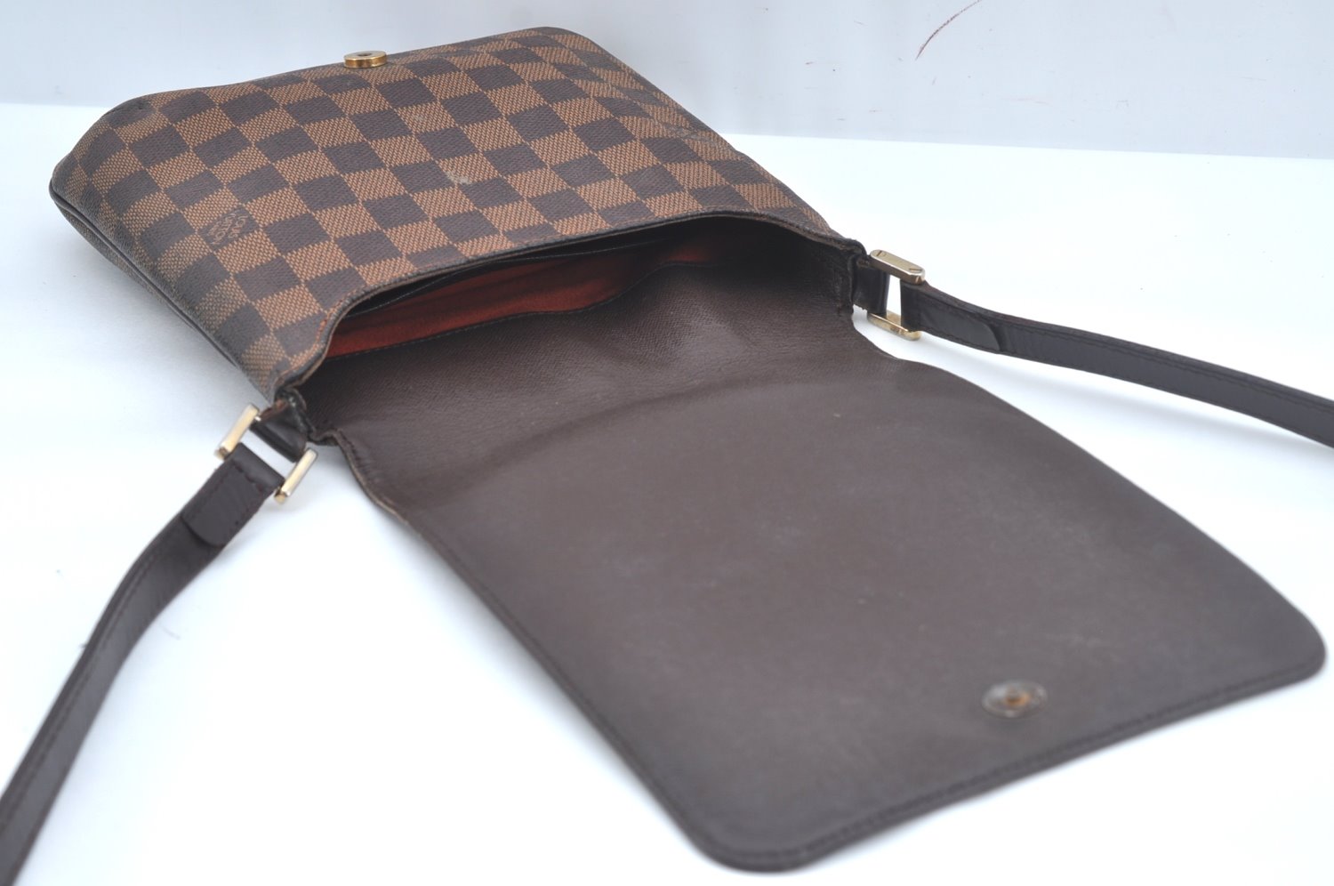 Auth Louis Vuitton Damier Musette Salsa Long Shoulder Cross Bag N51300 LV 3328J