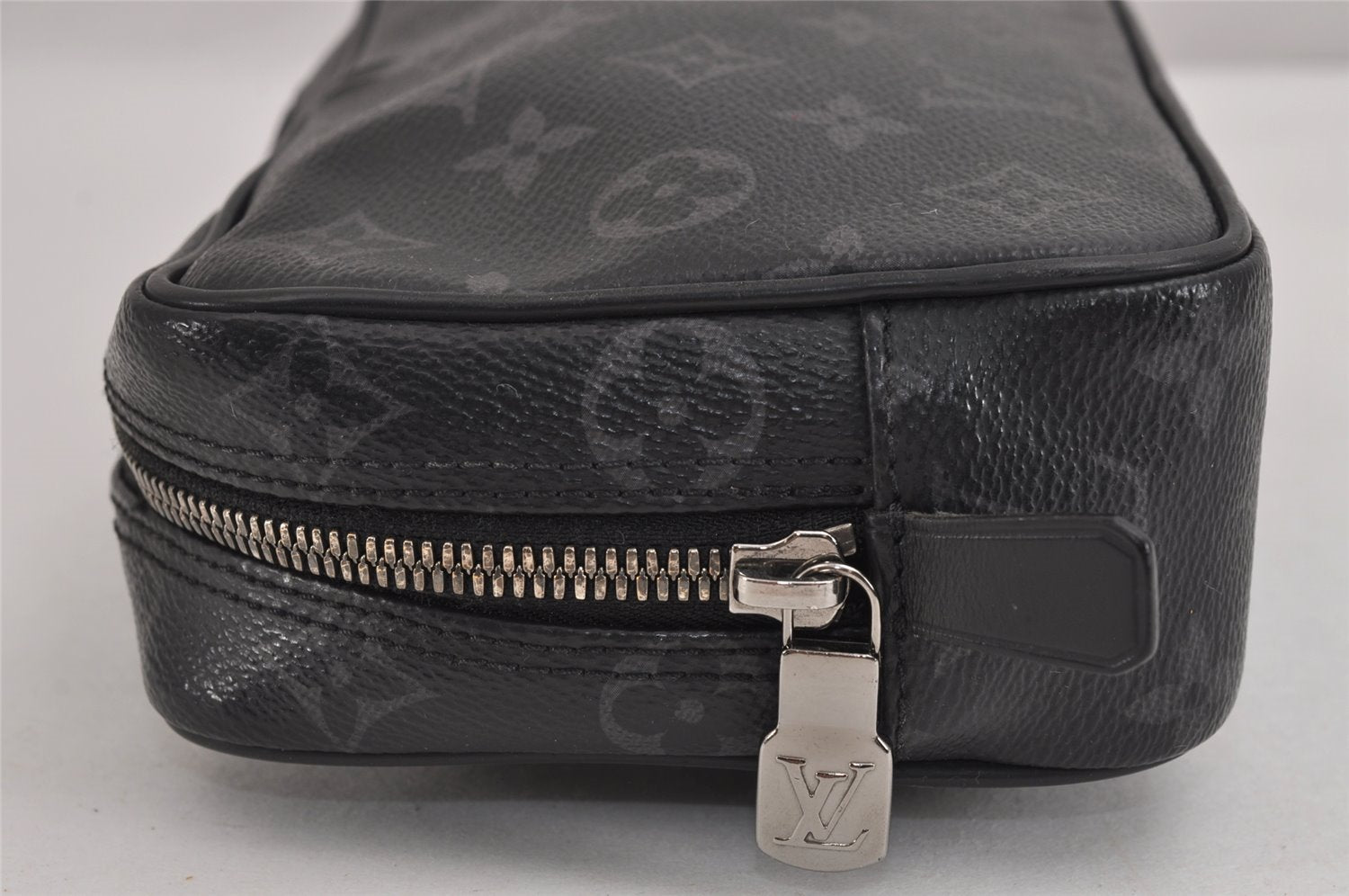 Auth Louis Vuitton Monogram Eclipse Trousse Toilette PM Clutch Bag Junk 3330J