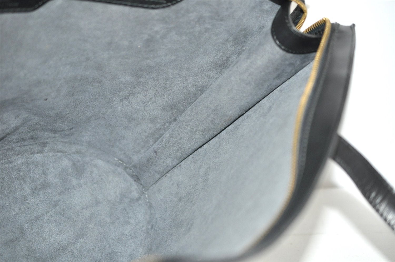 Auth Louis Vuitton Epi Saint Jacques Shopping Shoulder Bag Black M52262 LV 3332I