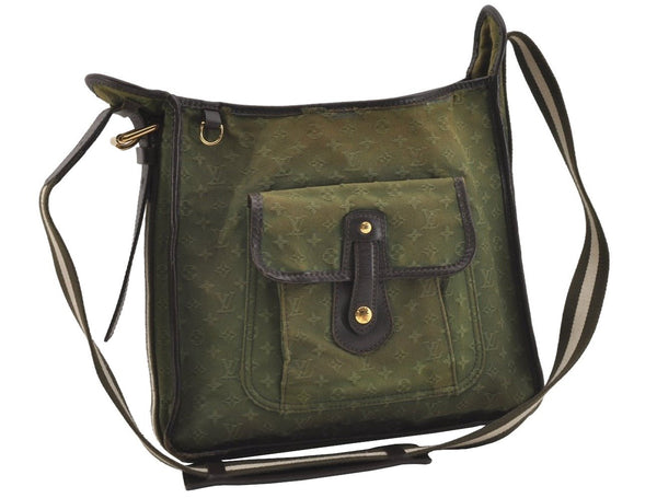 Authentic Louis Vuitton Monogram Mini Besace Mary Kate Shoulder Bag Green 3332J