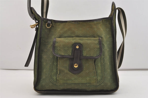 Authentic Louis Vuitton Monogram Mini Besace Mary Kate Shoulder Bag Green 3332J