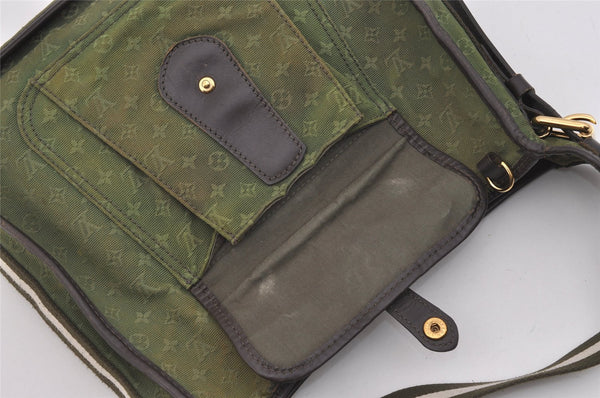 Authentic Louis Vuitton Monogram Mini Besace Mary Kate Shoulder Bag Green 3332J