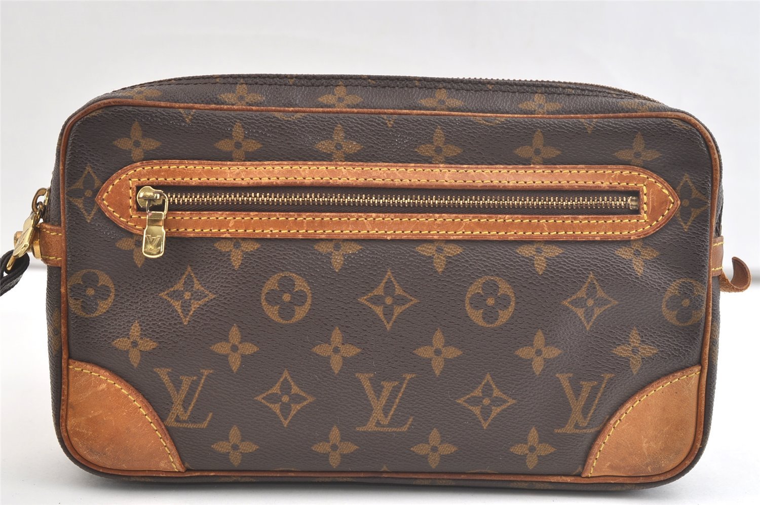 Authentic Louis Vuitton Monogram Marly Dragonne GM M51825 Clutch Hand Bag 3332K