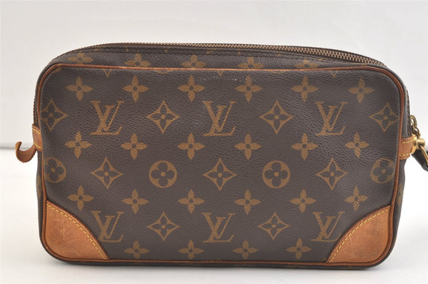 Authentic Louis Vuitton Monogram Marly Dragonne GM M51825 Clutch Hand Bag 3332K