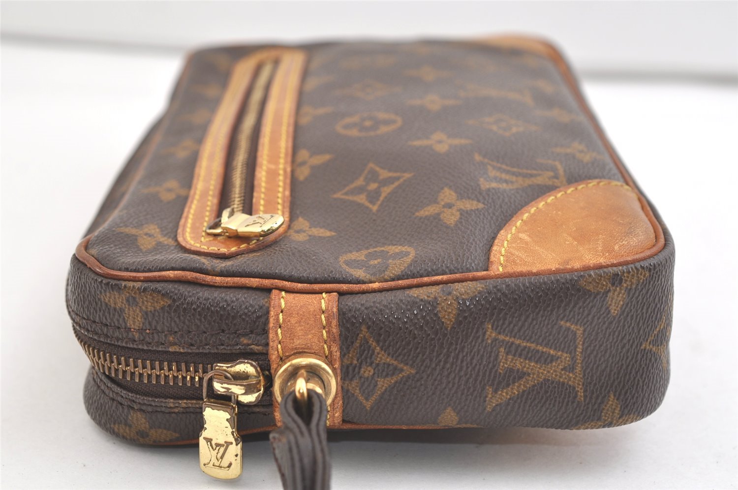 Authentic Louis Vuitton Monogram Marly Dragonne GM M51825 Clutch Hand Bag 3332K