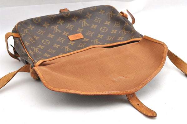 Authentic Louis Vuitton Monogram Saumur 30 Shoulder Cross Bag M42256 LV 3333I