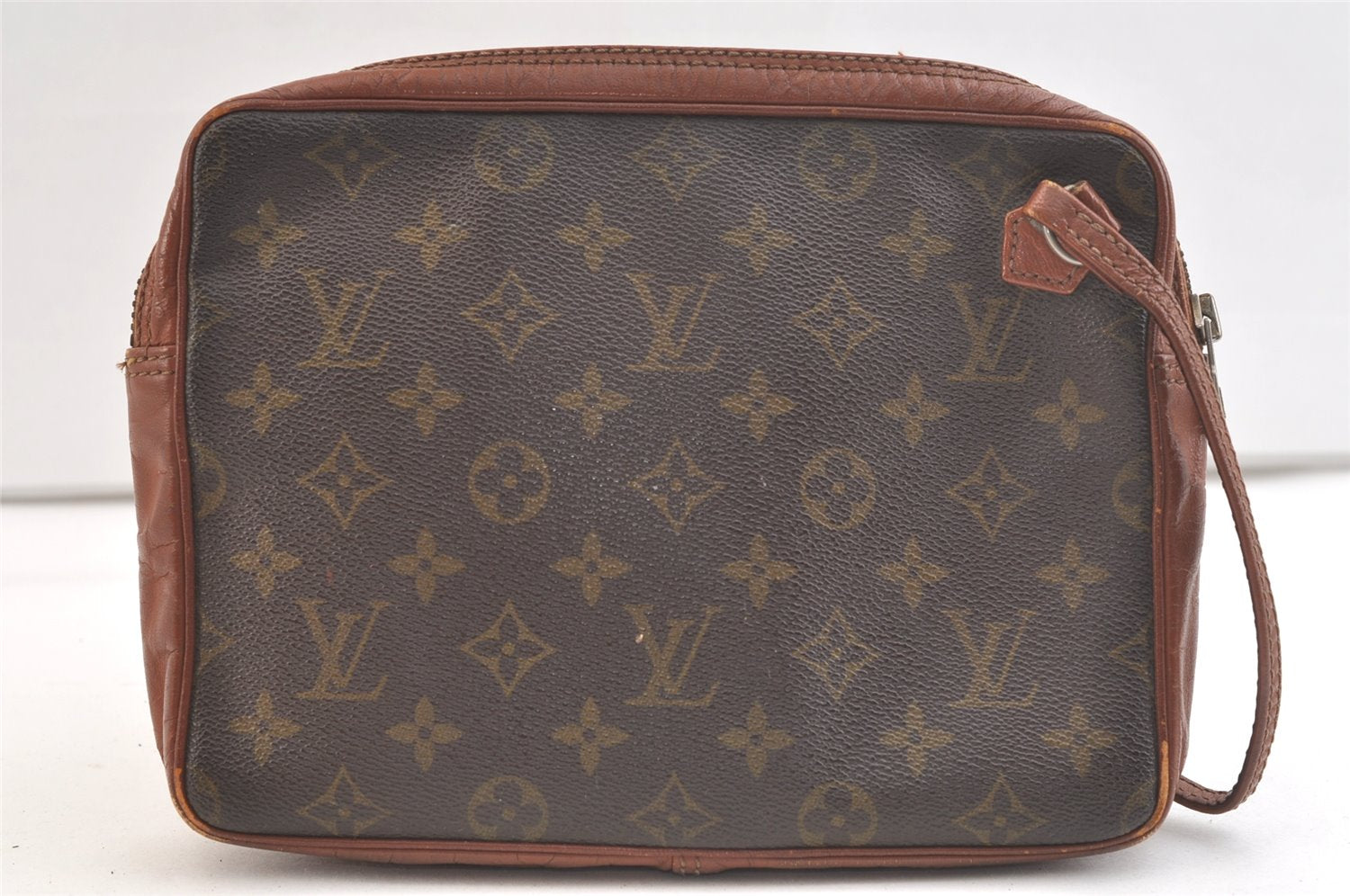 Authentic Louis Vuitton Monogram Pochette Sport Clutch Bag Old Model Junk 3334K
