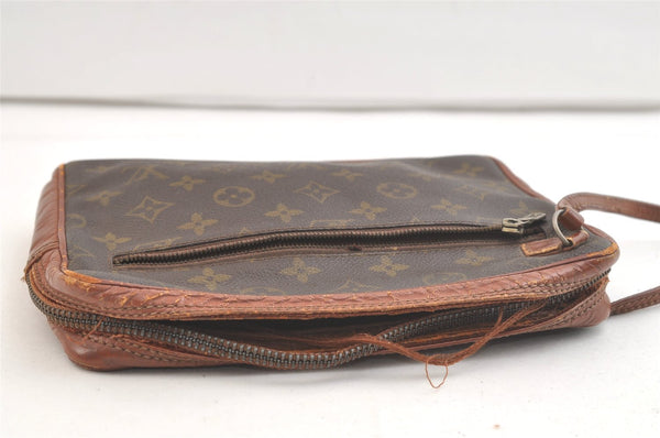 Authentic Louis Vuitton Monogram Pochette Sport Clutch Bag Old Model Junk 3334K