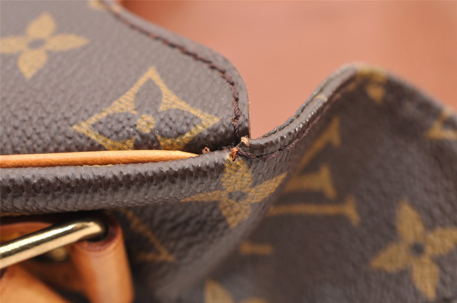 Authentic Louis Vuitton Monogram Cartouchiere GM M51252 Shoulder Cross Bag 3336I