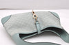 Authentic GUCCI Square GG Kandinsky Shoulder Bag Suede Leather Light Blue 3336K