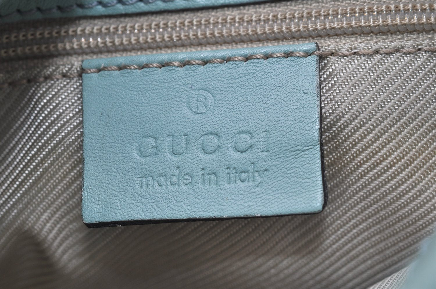 Authentic GUCCI Square GG Kandinsky Shoulder Bag Suede Leather Light Blue 3336K