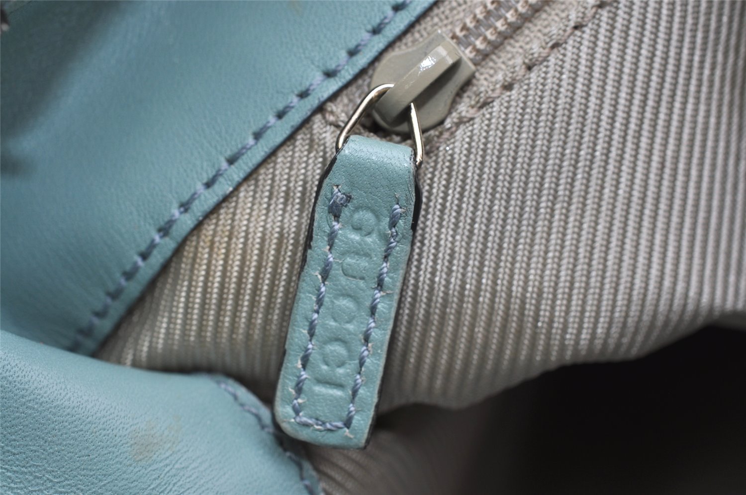 Authentic GUCCI Square GG Kandinsky Shoulder Bag Suede Leather Light Blue 3336K