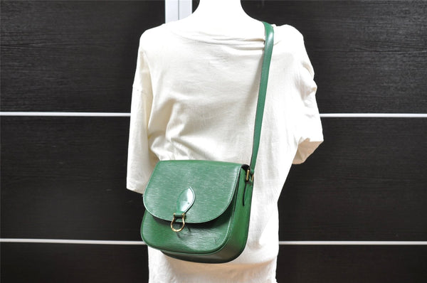 Auth Louis Vuitton Epi Saint Cloud GM Shoulder Cross Bag Green M52194 LV 3340I