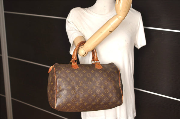 Authentic Louis Vuitton Monogram Speedy 30 Hand Boston Bag Old Model Junk 3340K