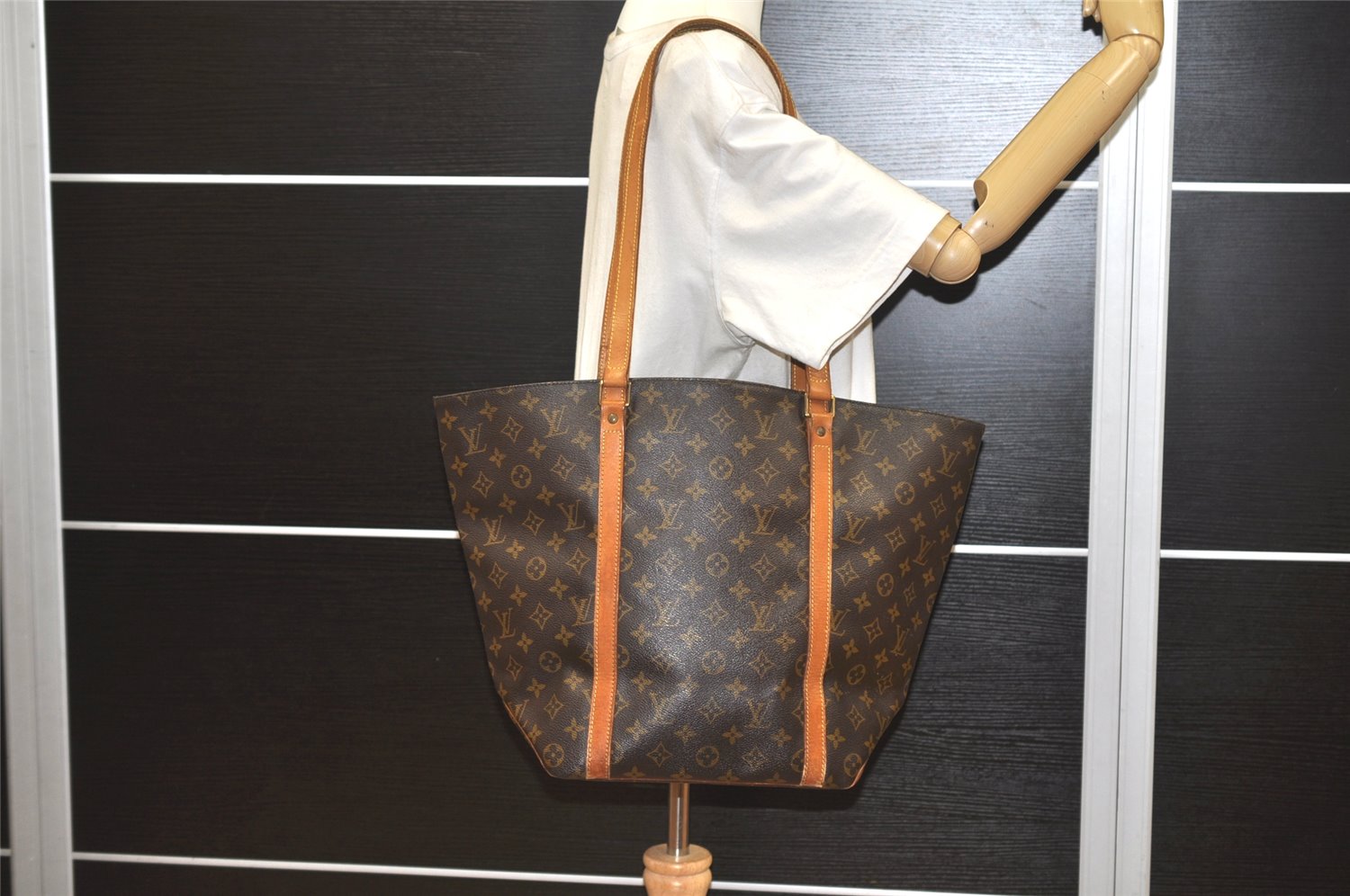 Authentic Louis Vuitton Monogram Sac Shopping PM Tote Bag M51108 LV 3341K