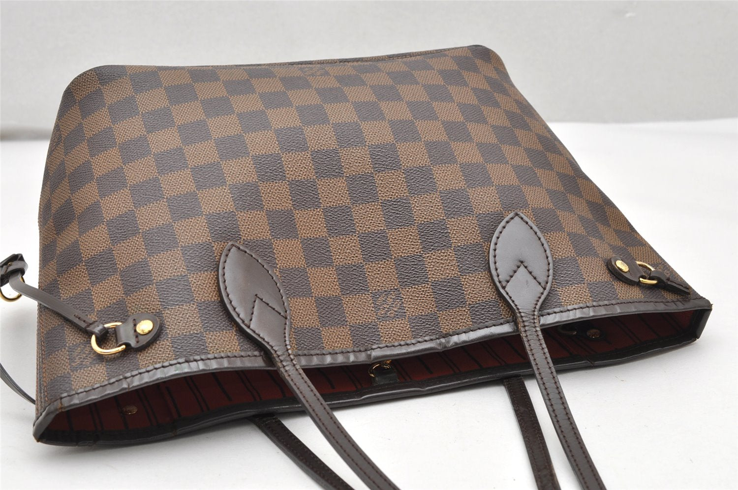 Authentic Louis Vuitton Damier Neverfull PM Shoulder Tote Bag N51109 LV 3342K