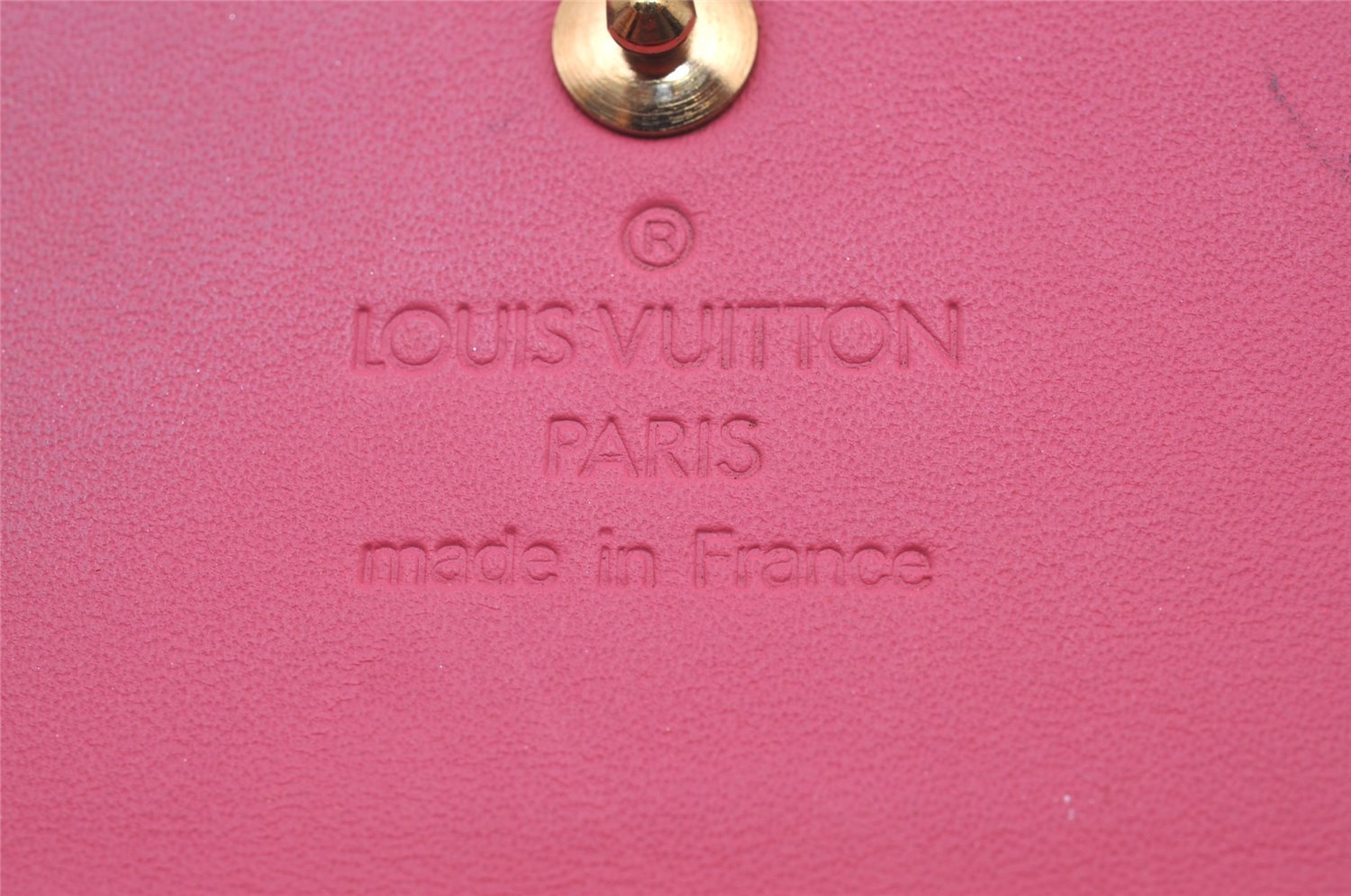 Auth Louis Vuitton Vernis Porte Monnaie Billets Cartes Credit Wallet Pink 3344I