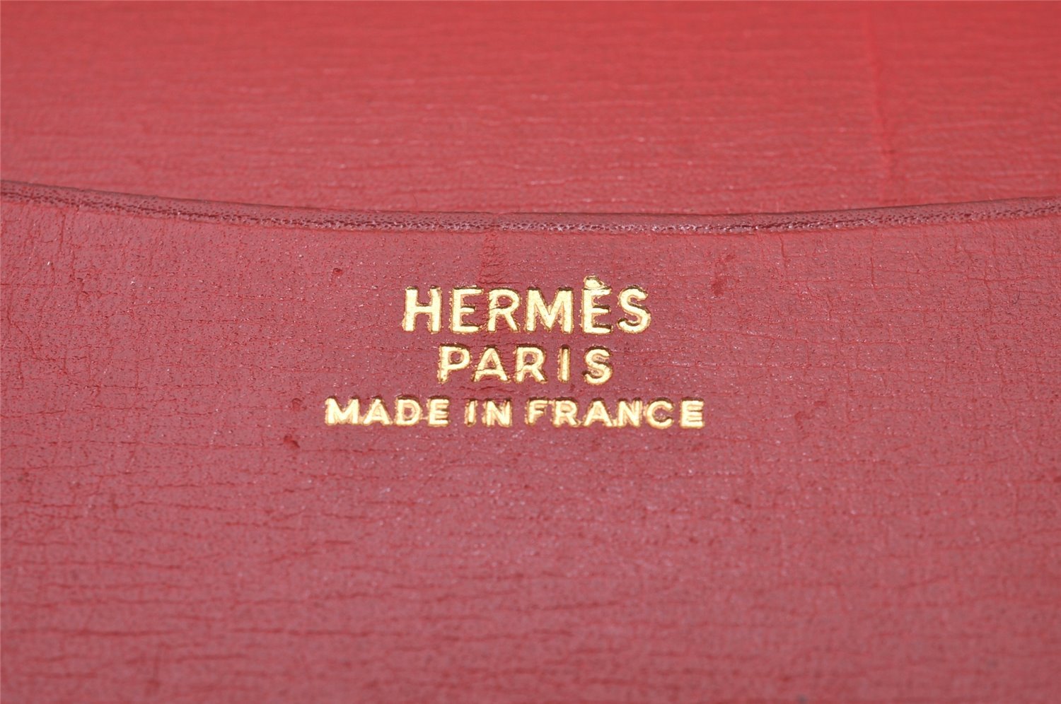 Authentic HERMES Vintage Agenda GM Notebook Cover Day Planner Leather Red 3345I