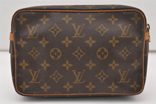 Authentic Louis Vuitton Monogram Compiegne 23 Clutch Hand Bag M51847 LV 3345J